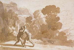 No.3192 Jacob luttant avec un ange, vers 1605-10 - Nicolaes Cornelisz Moeyaert